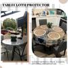 Clear Round Tablecloth 60 inch Waterproof Table Protector Durable Crystal Clear Vinyl Clear Table Cover Round Dining Tablecloth for Protection of