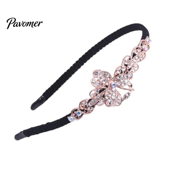 Woman Headband Elegant Style Non Slip Headwear Hair Girl Hairband Hoop Band Flower Rhinestone Headdress Accessories