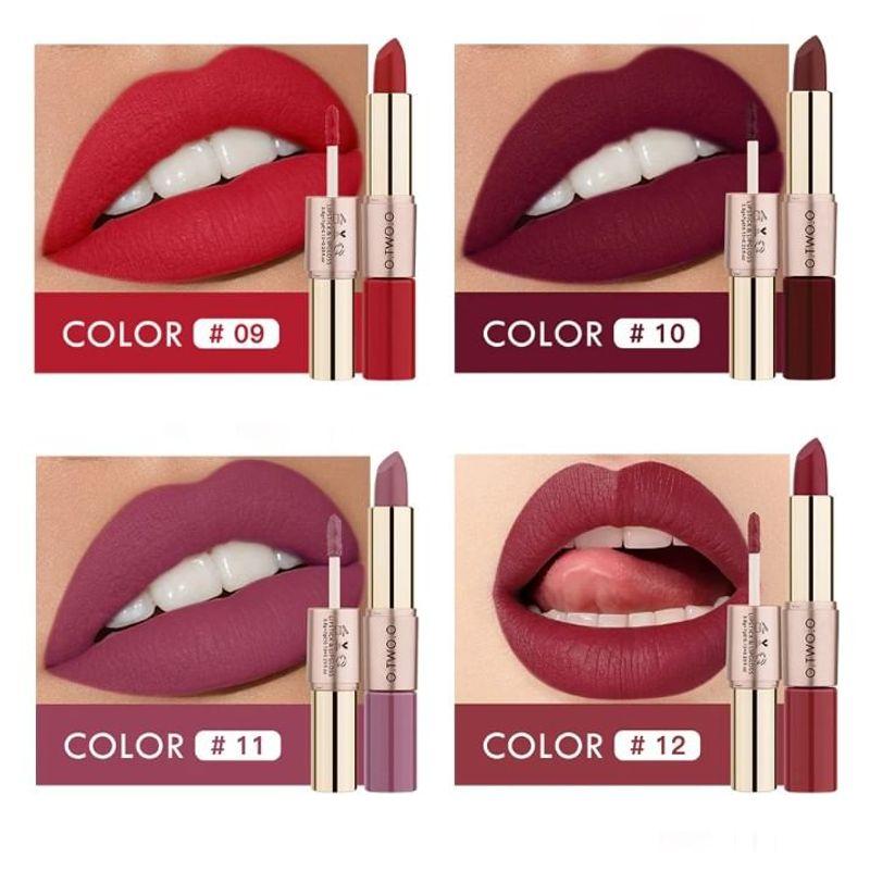O.TWO.O - 2 in 1 Matte Liquid Lipstick - 4 Colours