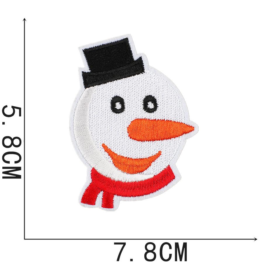New Christmas Letter Embroidery Cloth Sticker Christmas Tree Towel Embroidery Patch Sticker Snowman Snowflake Computer Embroidery Chapter Boy