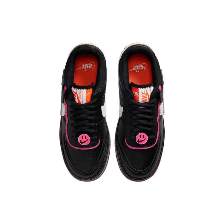 New Nike Air Force 1 Low Shadow Removable Patches Black Pink Women's CU4743-001