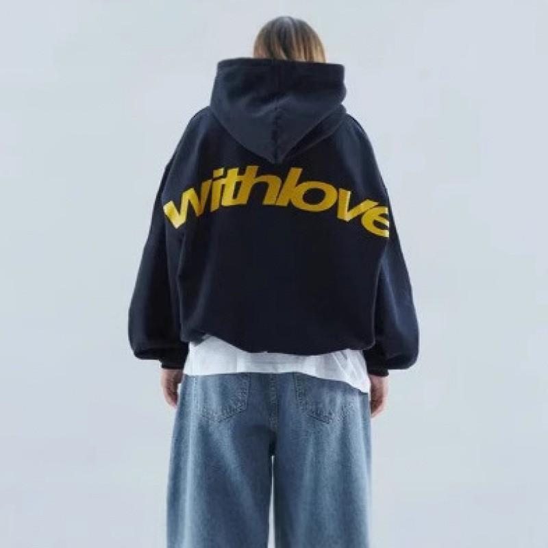 Oversize Bluza z Kapturem i Obniżonymi Ramionami Męska Damska Luźny Krój Sportowa Codzienna Mieszanka Bawełny Pulower z Bocznymi Kieszeniami