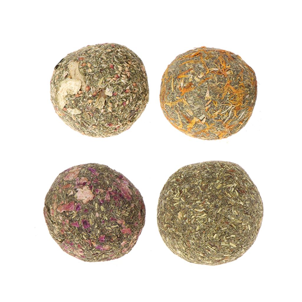 Natural Timothy Balls Grass Cakes Chinchilla Guinea Pig Hamster Pet Toy Accessories for Small Pets Chewing Teeth Care 2X