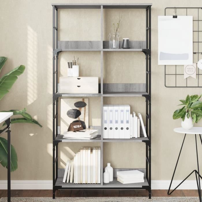 VidaXL Bibliothèque sonoma gris 78,5x33x153 cm bois d'ingénierie 835257