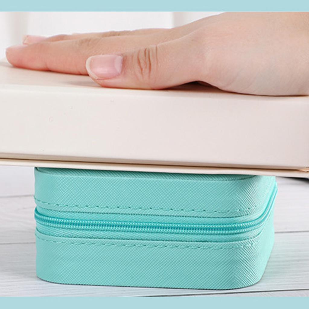 Jewelry Storage Box Gift Packaging Earring Necklace Ring Organize Accessories for Home Office Blue