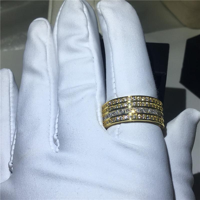 Handmade Round Ring 925 Silver 5a Sonner Zircon Engagement Wedding Ring Women's Bridal Finger Jewelry