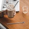 Stainless Steel Cocktail Stirring Spoons, Coffee Stirring Spoon,Tiny Salt Condiment Spoon, Drink Mixing Swizzle Stick 7.6-Inch, Set of 4