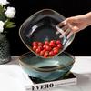 Nordic Light Luxury Gold Rim Fruit & Snack Plate Set