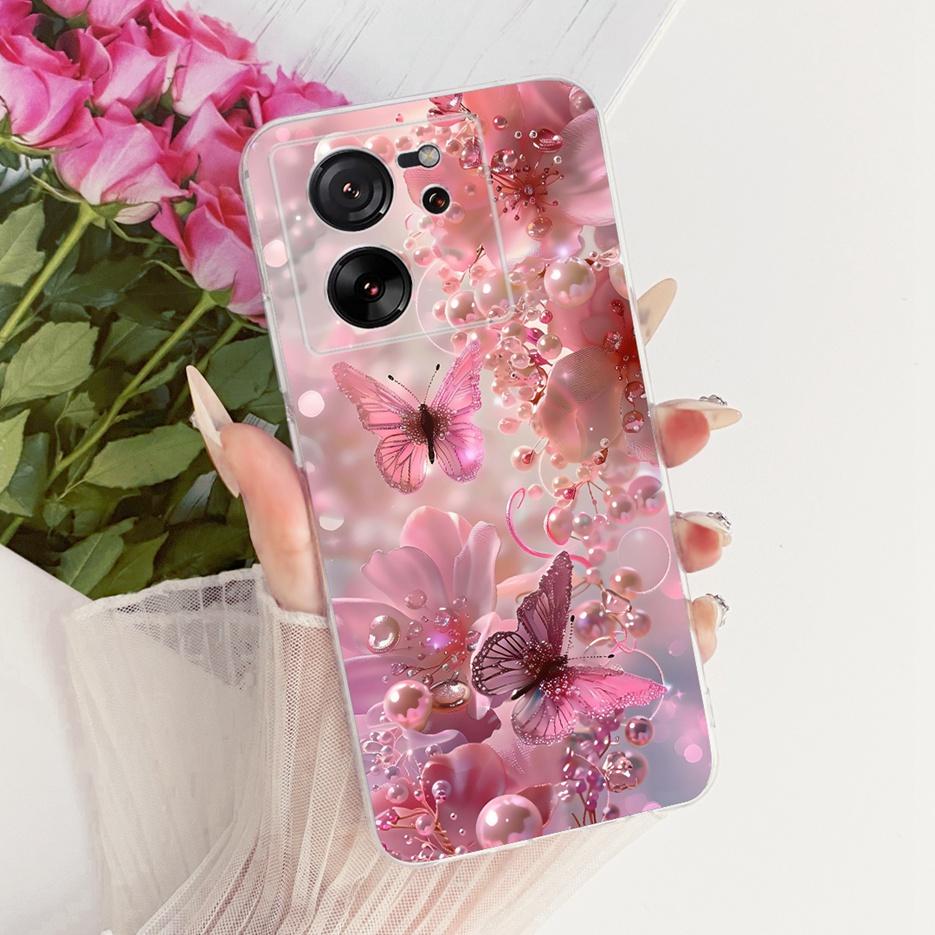 For Xiaomi Mi 13T Pro 5G Case Luxury Butterfly Tree Painted Cover Soft Silicone Phone Case For Xiaomi 13T Pro Mi13T Pro 5G Shell