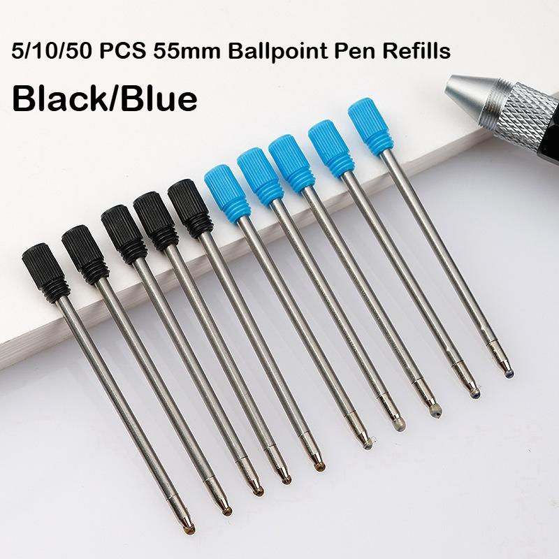 50/10/5 Stück Metall Kugelschreiber Minen Schwarz Blau Stift Minen 55mm Stift Nachfüllpackungen Geschenke Schulbürobedarf Schreibwaren