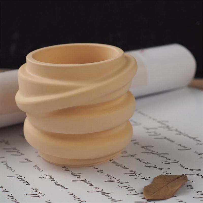 Forme neregulate rotunde din silicon pentru borcane mici cu flori suculente DIY