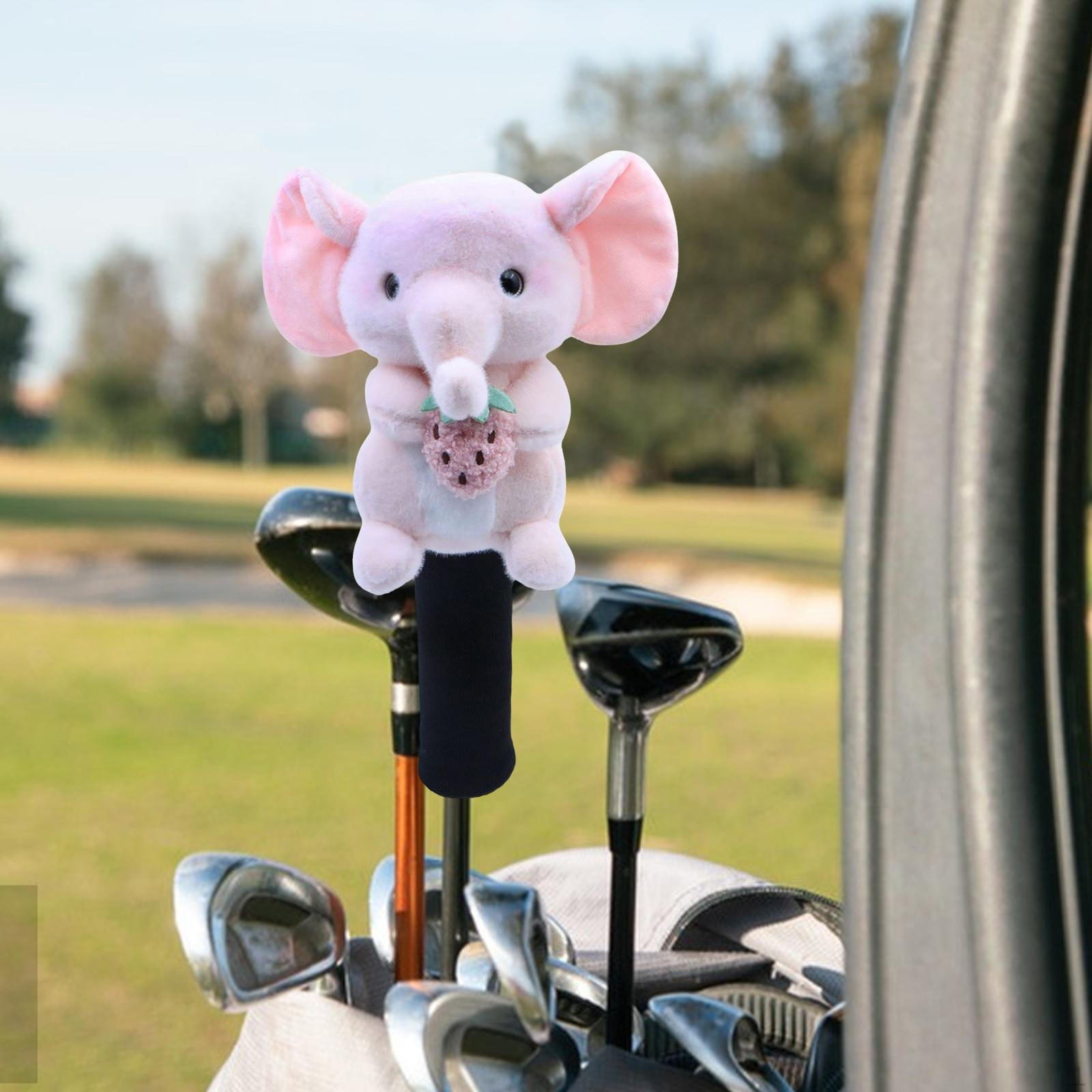 

Wood Golf Club Headcover Head Cover Soft Accessories Cartoon Adorable Protection Sleeve розовый