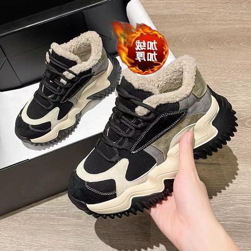Leisure sports soft sole soft surface heightening non-slip snow boots 22 years winter cotton shoes