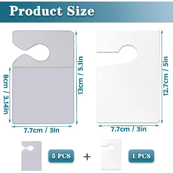 Clear Parking Permit Holder, Car Vertical Parking Lot Pass Rear View Mirror Hanger Vehicle Parking Pass Hang Tag Holder for Car Passes, Permits -