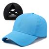 Summer Cap Baseball With Breathable Mesh Cross Design And Solid Color For Daily