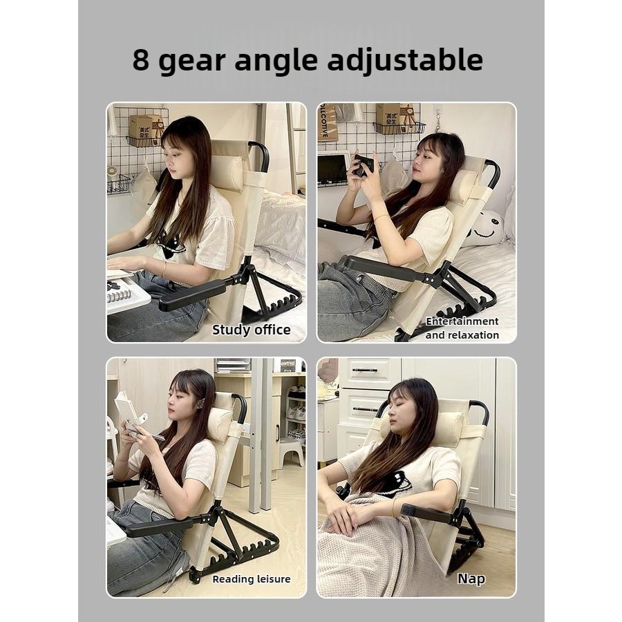 Cushion Seat Deck Chair Portable Student Sedentary Chair Tatami Lazy Sofa Ergonomics Chair Foldable Bed Back Chair