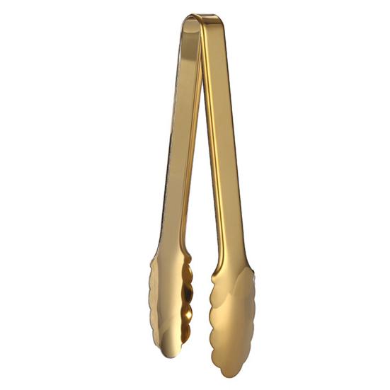 Stainless Steel Serving Tongs Non-slip Food Tongs Heavy Duty Bread Salad Clips C