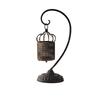 French Vintage Iron Hollow Tabletop Lantern, Creative Candle Holder Lamp Decor for Restaurant Home - Rustic Retro Centerpiece
