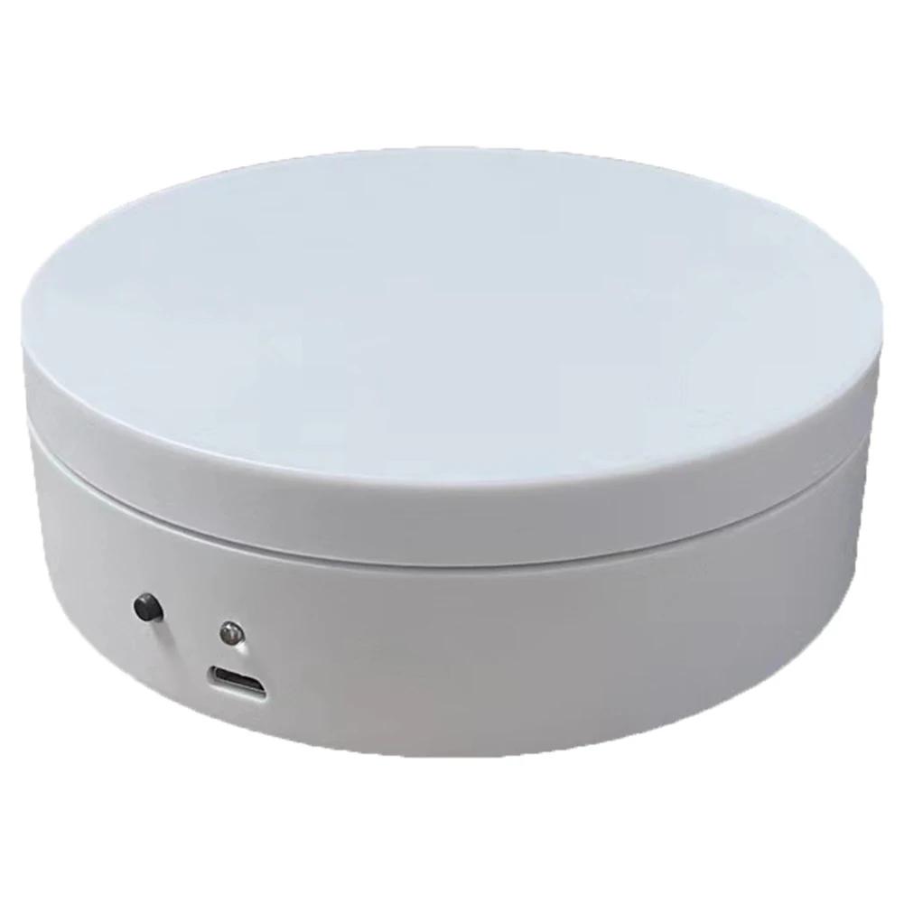 3 in 1 Electric Rotating Display Stand 360 Degree Turntable Holder USB Charging/Battery Automatic Revolving Platform for Jewelry