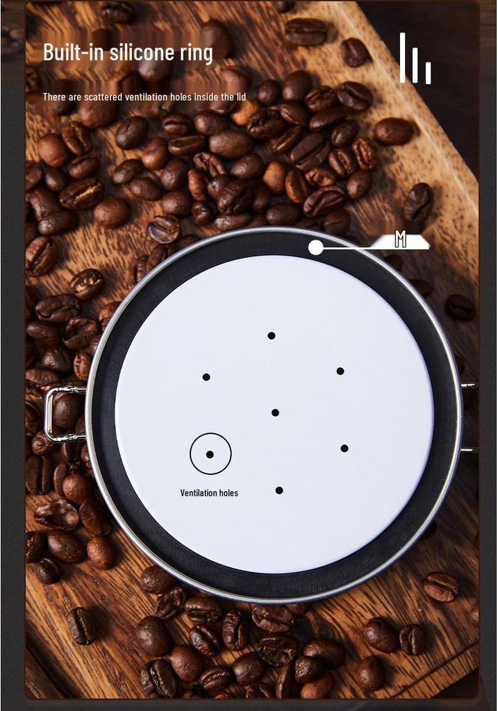 Tinplate Coffee Bean Sealing Can with Vent Valve - Iron Tea Storage & Fresh-keeping Container