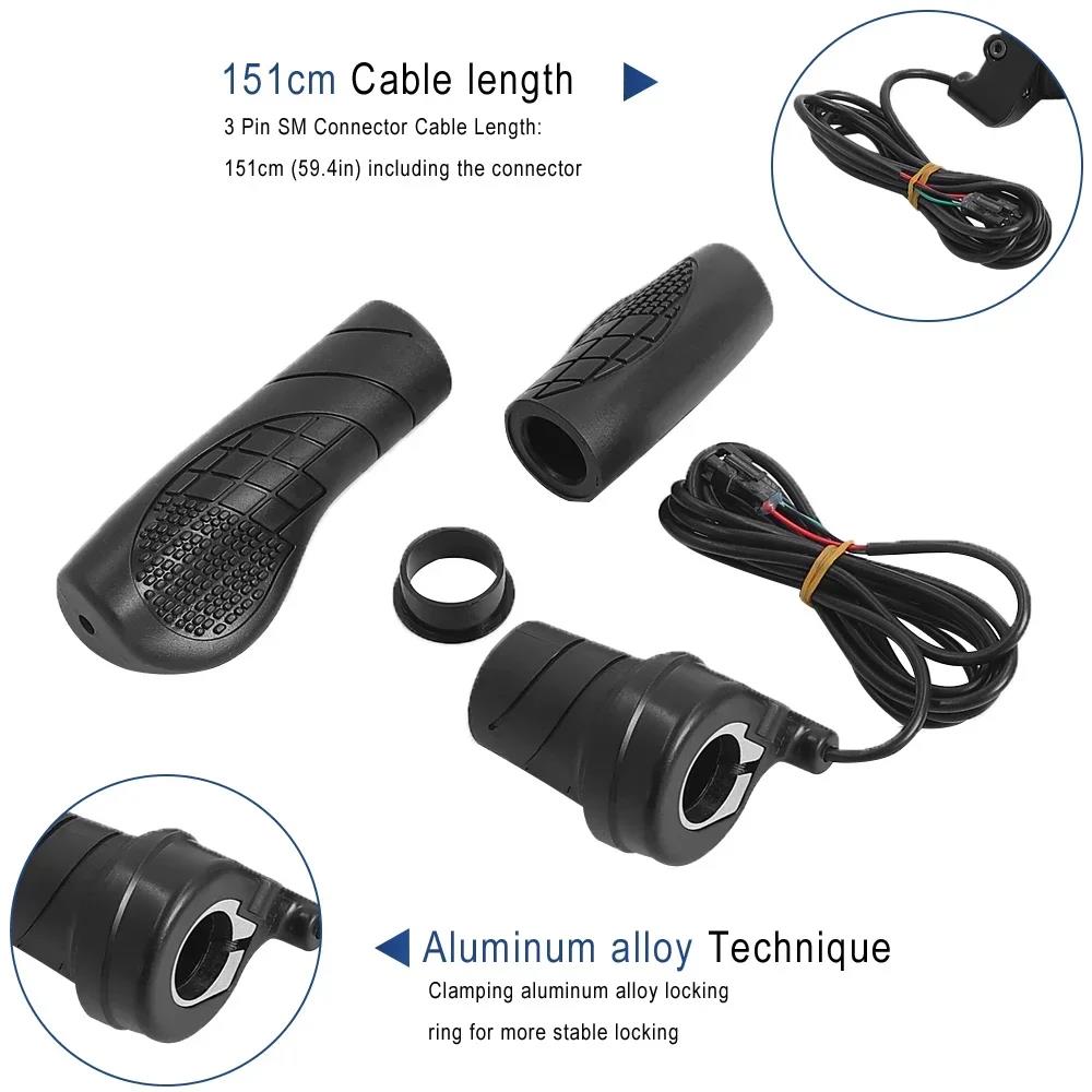FT76X Mezzo Manubrio Acceleratore Impermeabile/Spina SM Parti Manubrio Sinistro/Destro per E-bike Mezzo Manopola a Girare Acceleratori Scooter Elettrico Bici 2