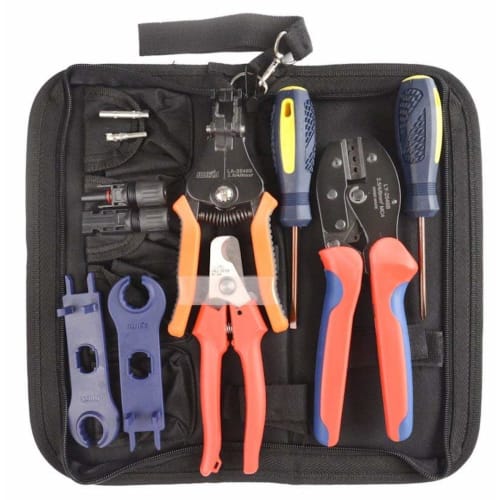 IWISS KIT-LY-2546B MC4 Solar Panel Cutting, Stripping, Crimping, and Connector Assembly Tool Kit for 2.5/4/6mm? MC4 Solar Panels