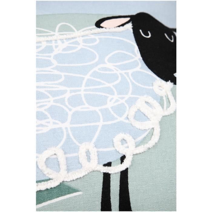 Coussin décoratif - Les animaux de Tom - 30 x 50 cm - Déhoussable - Motif campagne - Intérieur