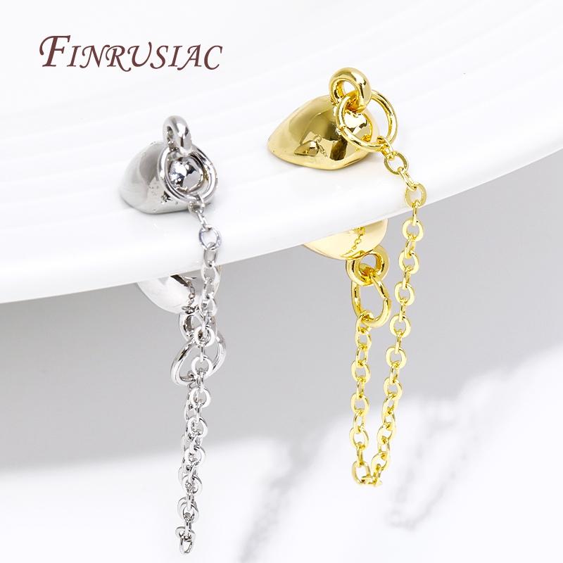 DIY Bracelets Accessories 18K Gold Plated Strong Magnetic Clasps Heart Magnet End Clasp Connectors For Jewelry Making Fittings