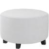 Jacquard Ottoman Cover Stretch Ottoman Slipcover Round Ottoman Storage Cover Folding Stool Covers Furniture Protector Cover