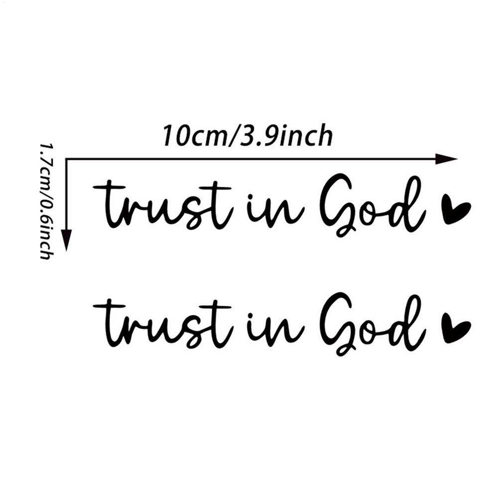 Rear View Glass Sticker 2 Pieces Trust In God Vehicles Window Decals Car Stickers Car Stickers And Decals for Family Friends Mom
