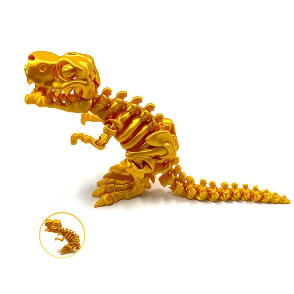 Rotatable 3D Printed Crystal Dinosaur Crystal 3D Articulated Dinosaur Toys  Landscaping Decoration