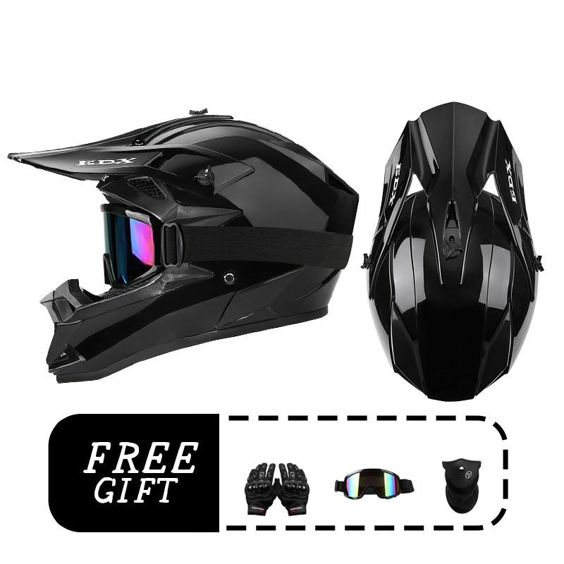 Off-Road Motorcycle Helmet 3-Piece Set Karting Mountain Biking ABS Safety Gear