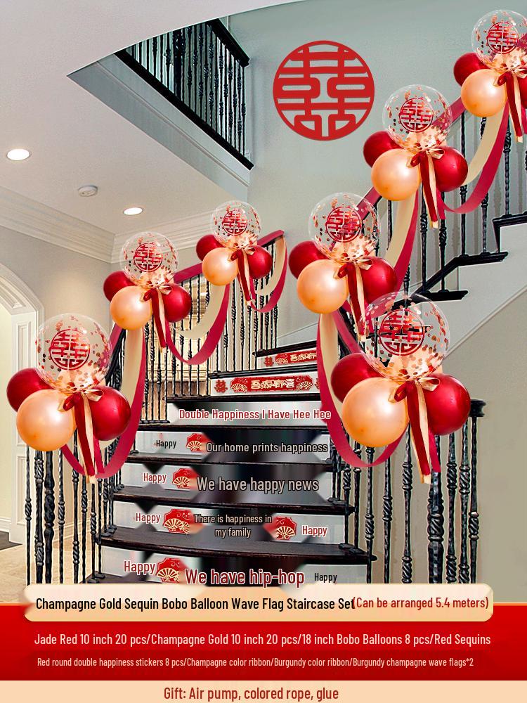Stainless Steel Balcony & Stair Handrail Decor Set for Outdoor Weddings