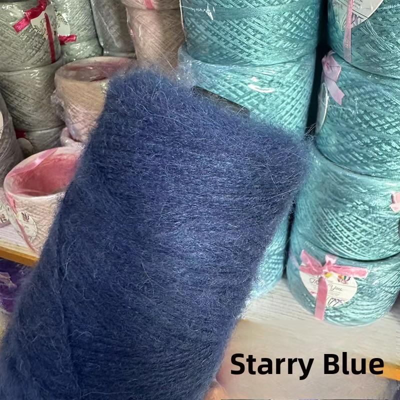 Wool Angora Yarn 3-Ply Long Velvet Wool Sweater Knitting Yarn Hand Crochet Fine Merino Wool Content 33% for Clothing Acco...