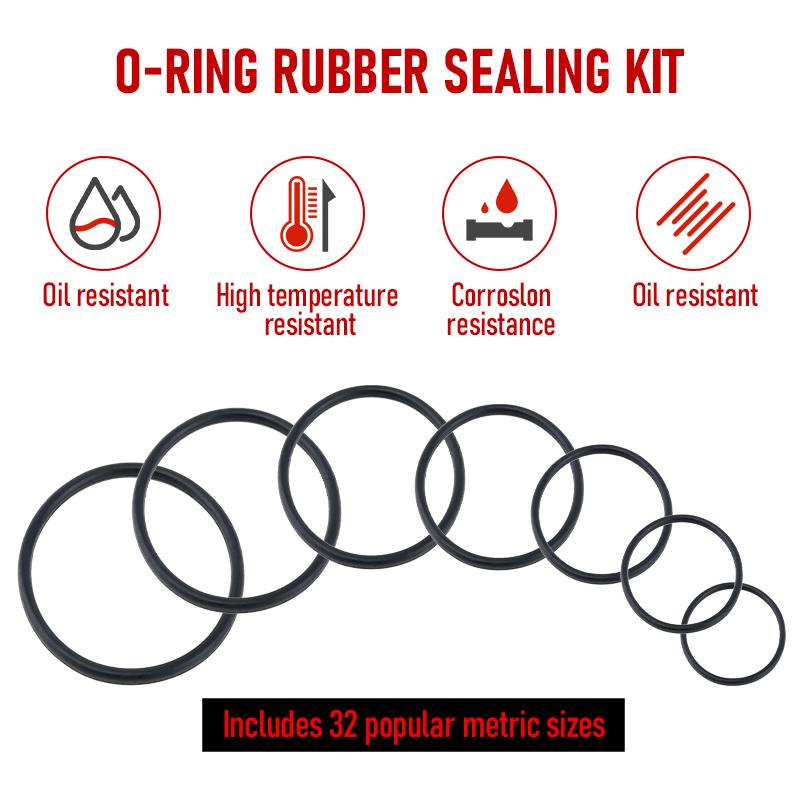 419PCS Universal Rubber O-Ring Assortment Set  Buna-N Gasket Sealing Replacement  for Plumbing Automotive Faucet Repair Plumbing