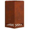 Smoke Free Fire Pit Brown 38 X 38 X 51 Cm Weatherproof Steel
