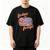 Vintage Seafood Sardine Can Graphic Unisexs Tshirt Skate Camping Sup Tarot Rock Loose Short Sleeve Summer White Black Tees