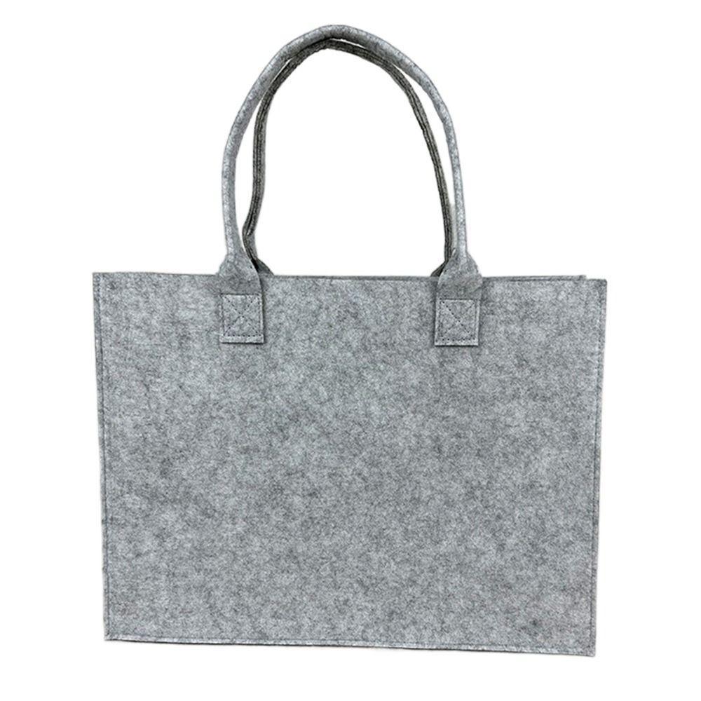 Large Capacity Felt Shoulder Bag Messenger Bag Fashion Solid Color Handbag Simple Tote Bag Shopping Bag for Woman Girls