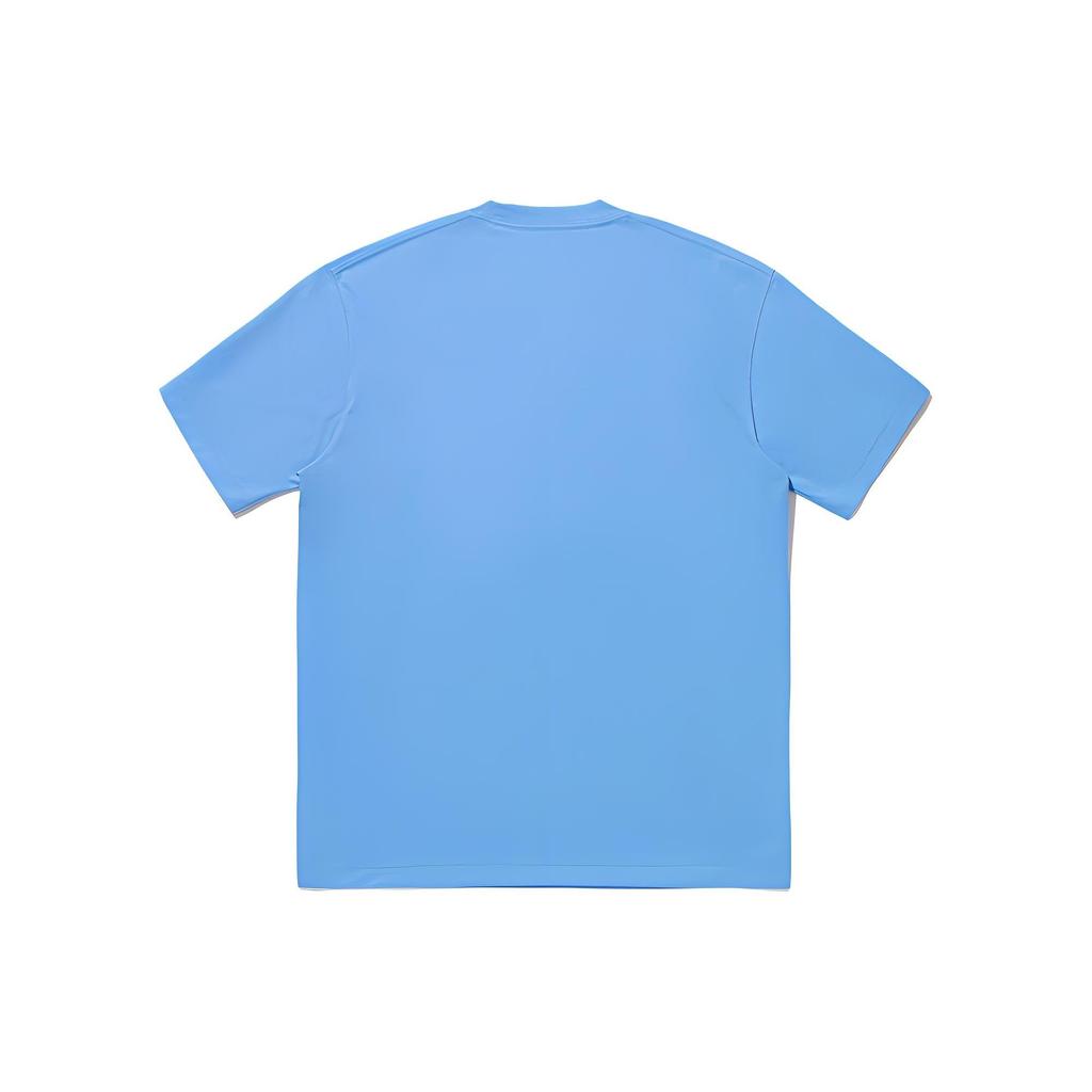 Li Ning T Shirts Men's Oil Colorful Blue Crew Neck Moderate Straight Fit AHSU265-3