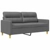 Vidaxl 2-Seater Sofa, Dark Grey, 140 Cm, Upholstered In Fabric
