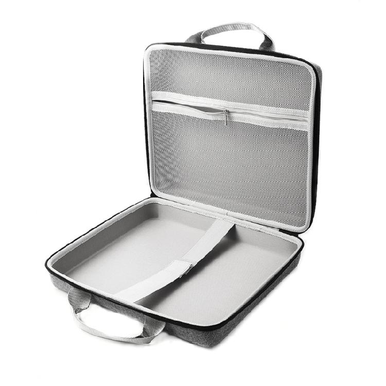 Hard EVA Storage Bag with Secure Fix Belt for Mini Router Shockproof Organiser Case Box Travel Handbag Gray