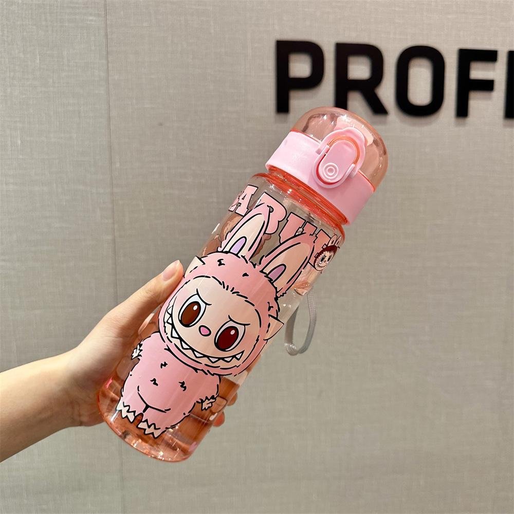 

Пластиковый стакан Высокая ценность Мультяшный прыгающий стакан Прямое питье Портативный Милый стакан для воды 780ML розовый