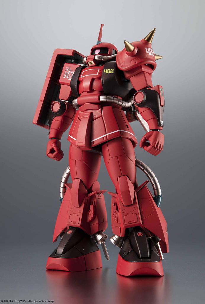 TAMASHII NATIONS ROBOT Spirits Mobile Suit Gundam Johnny Ridden High Mobility Type Zaku II 125mm Painted Movable Figure 158169 [SIDE MS] MS-06R-2 Ver.