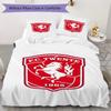 Set Copripiumino Trapuntato Twente FC con Motivo Gufo Federa Decorazione per la Casa Regalo di Compleanno (1 * copripiumino + 2 * federe senza imbottitura)
