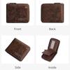Solid Color Business Clutch Bag Zipper Card Holder Creative Men Short Wallet  Men