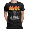 Verrücktes AC Rockmusik Band T-Shirt für Herren Rundhals 100% Baumwoll T-Shirts DC PWRUP Bühnenlichter Kurzarm T-Shirt Kleidung
