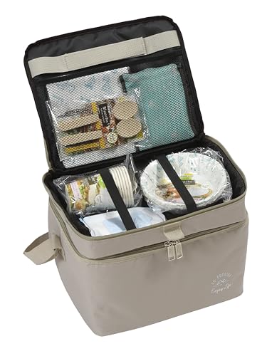 Kapitän Hirsch (Kapitän Hirsch) Kühltasche, Faltbar und Robust, Doppelgrößen-Kühltasche, 3L (oben) / 11L (Unten), Khaki, Monte (UE-647)