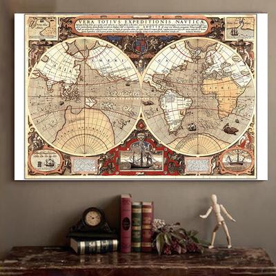 Fond sur le thème de la carte du monde rétro, sans cadre, décoration intérieure, étude, outils géographiques, outils de tourisme/éducation