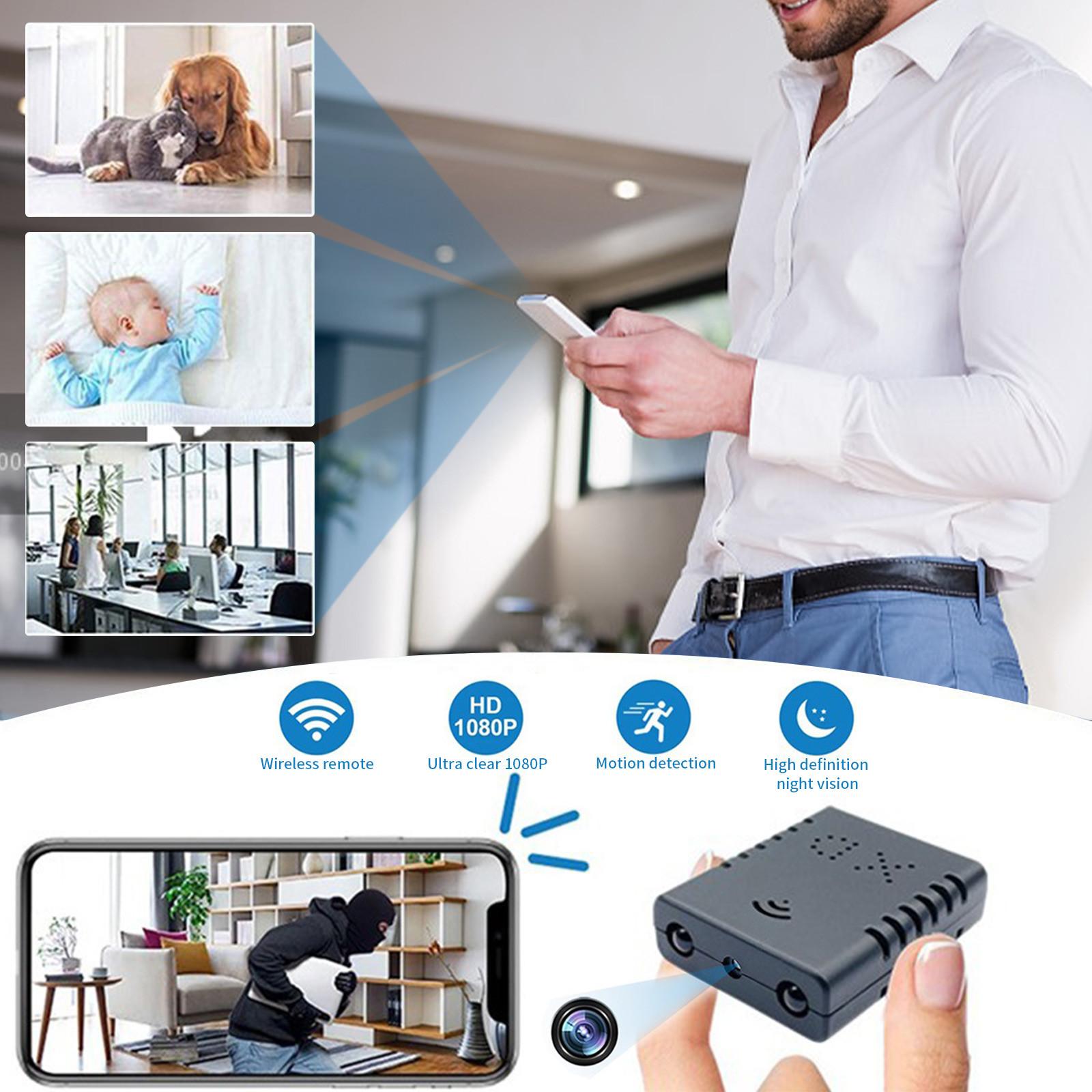 

Камера бездротового мережевого монітора 1280P Movement DV Mobile HD Camera Home Remote Network Monitor Free Size чорний