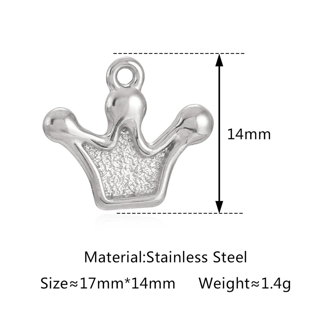3PCS Cute Tulip Flower/Bow/Four Leaf Clover Charms for Jewelry Making Stainless Steel Star Pendant DIY Bracelet Necklace Earring